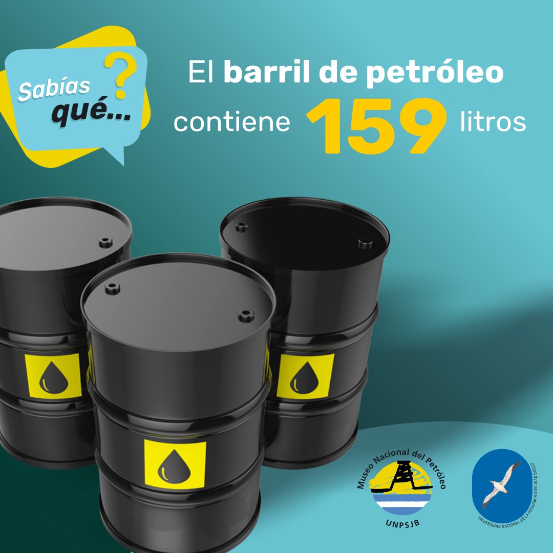 MuseoPetroleo's tweet photo. La medida para la compra y venta mundial de petróleo es el barril.  
En 1866, en EEUU, los productores petroleros unificaron la medida, por su facilidad en el transporte . Tiene una capacidad de  42 galones.

#museonacionaldelpetróleo #UNPSJB #comodororivadavia #turismocultural https://t.co/IaYt2gklDR