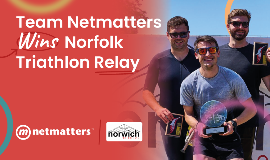 Huge shoutout to the Netmatters Triathlon team for coming 1st in the Norwich Triathlon! 🏆 

Congratulations to Craig, Jim and Marcus for your incredible achievement! 🏊‍♂️🚴‍♂️🏃‍♂️ 

Read about the event... 👉 bit.ly/3DjzbjD

#norwichtriathlonrelay #netmatters