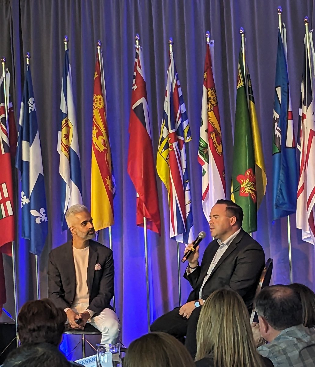 SandyNemeth's tweet photo. In asking us "what is your most important conversation" @RiazMeghji prompted some insightful table conversation and a one-on-one with @cdnsba President @Alan_M_Campbell. 
#csba2023 https://t.co/ZMr2JatY1F