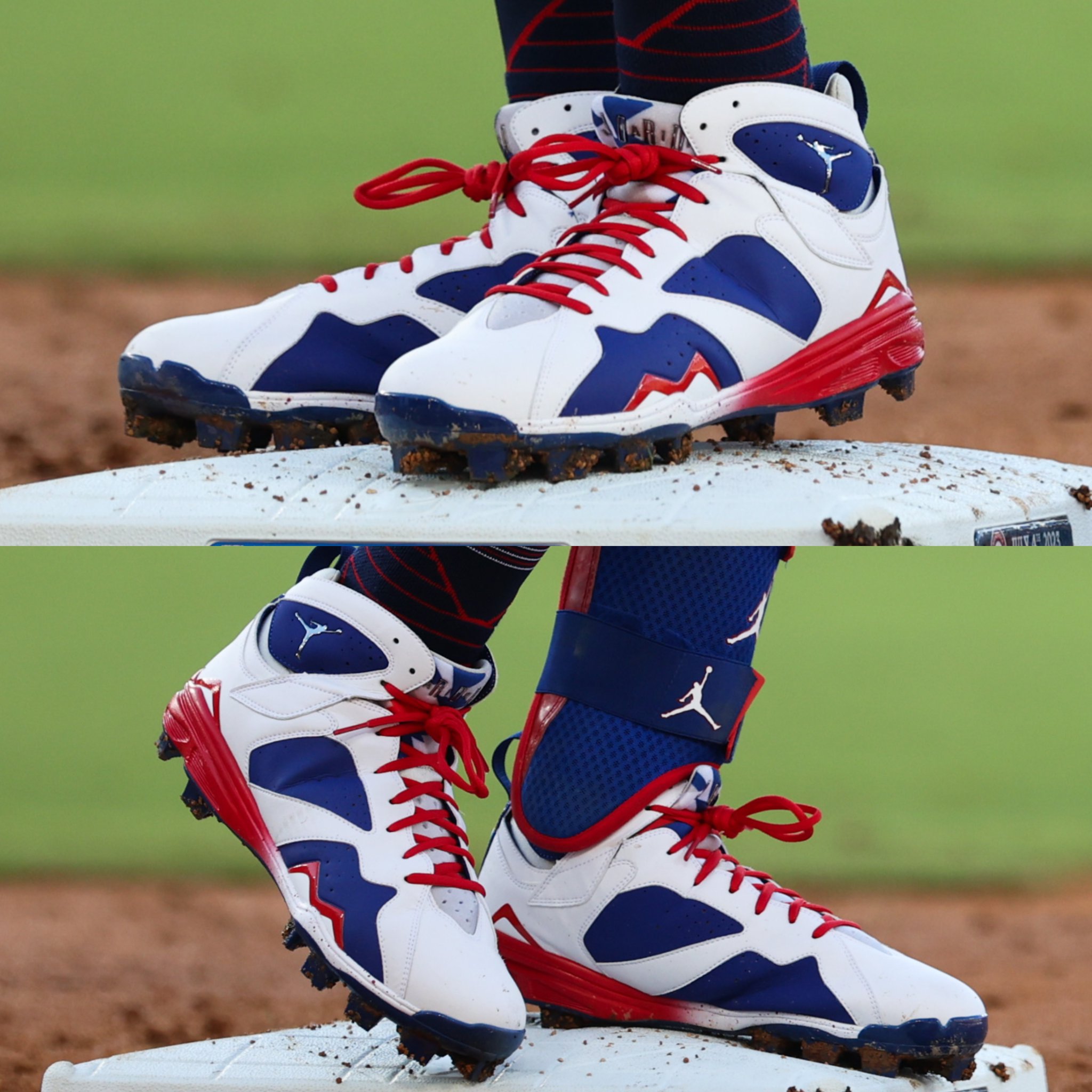 MLB Life on X: Mookie Betts' 4th of July Jordan 7 cleats are too clean  😮‍💨🇺🇸 t.cohYTXN8d4wH  X