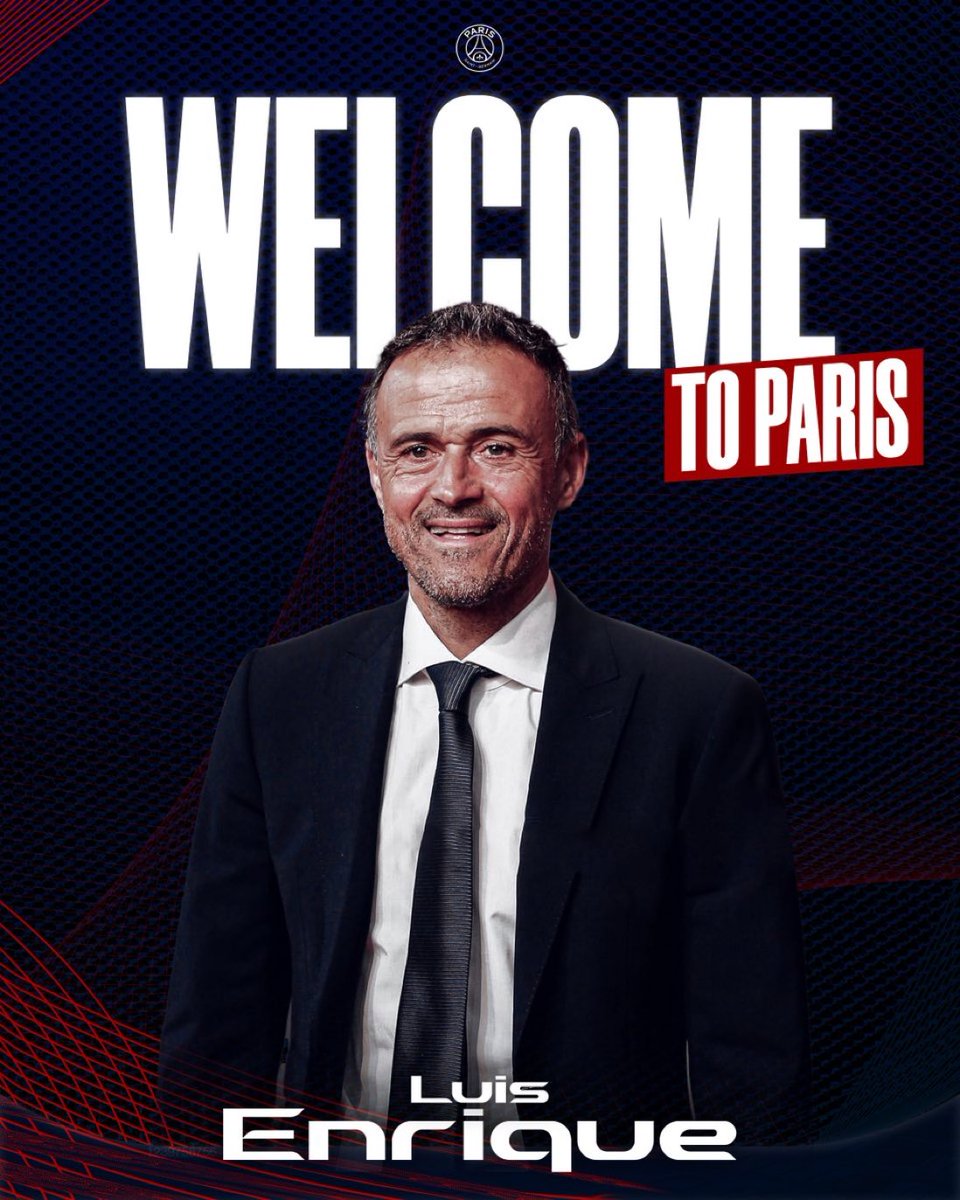 PSG_English's tweet photo. 🆕🔴🔵 #WelcomeToParisLuisEnrique https://t.co/APacVqmNVB