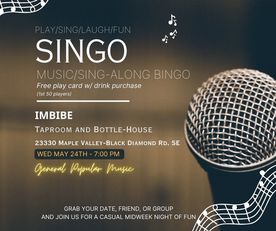 We've got the BEST seat in the house! Singo - Music/Sing-along BINGO