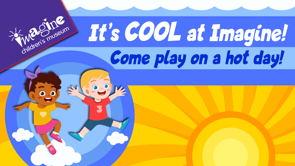 🧊It's COOL at Imagine🧊... come in and play ☀️on a hot day☀️! Not only are we cool, we're 😎😎😎 all summer long! #beattheheat #indoorplay #summerfun