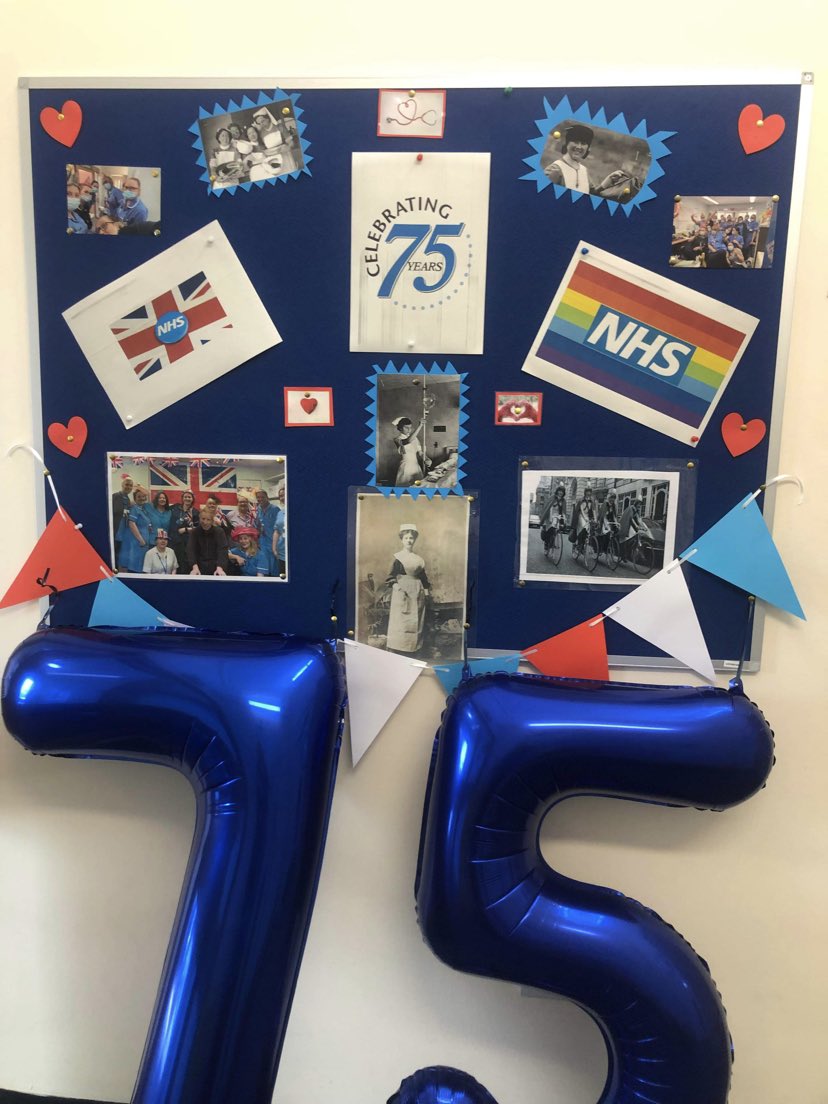 debbiebirchall's tweet photo. Celebrating 75 years of the amazing NHS long may it reign @WeAreBCHFT chapel fields clinic today paid homage to the past 75yrs #haltoncomunitynursing #75yearsnhs #NHS75 https://t.co/MSgO5BhPlZ