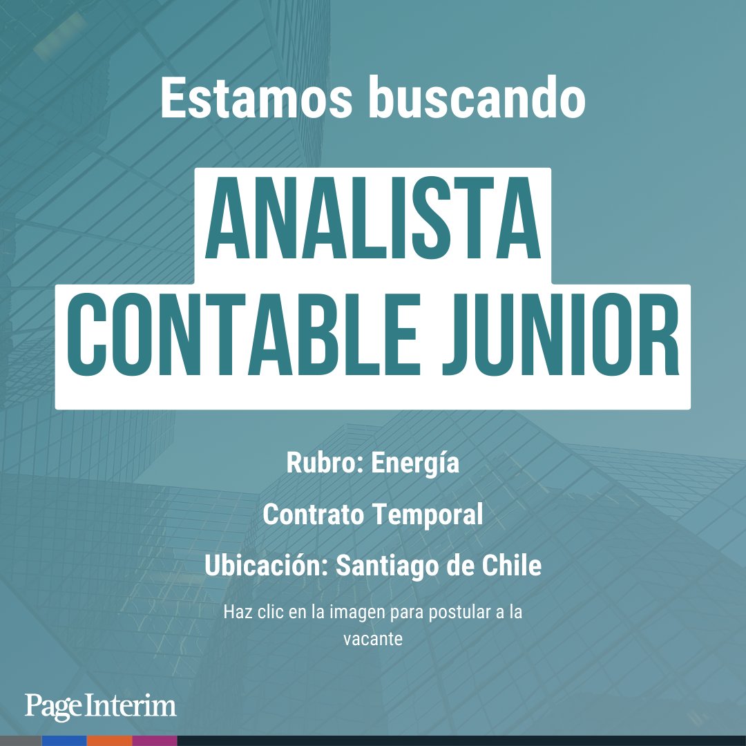 PageGroupCL's tweet photo. ¿En busca de oportunidades laborales? Te invitamos a formar parte de nuestro proceso de reclutamiento en la posición Analista Contable de Junior.

Aplica en: https://t.co/0pLBprklHZ💼🔎 https://t.co/aEPHm7uwDP