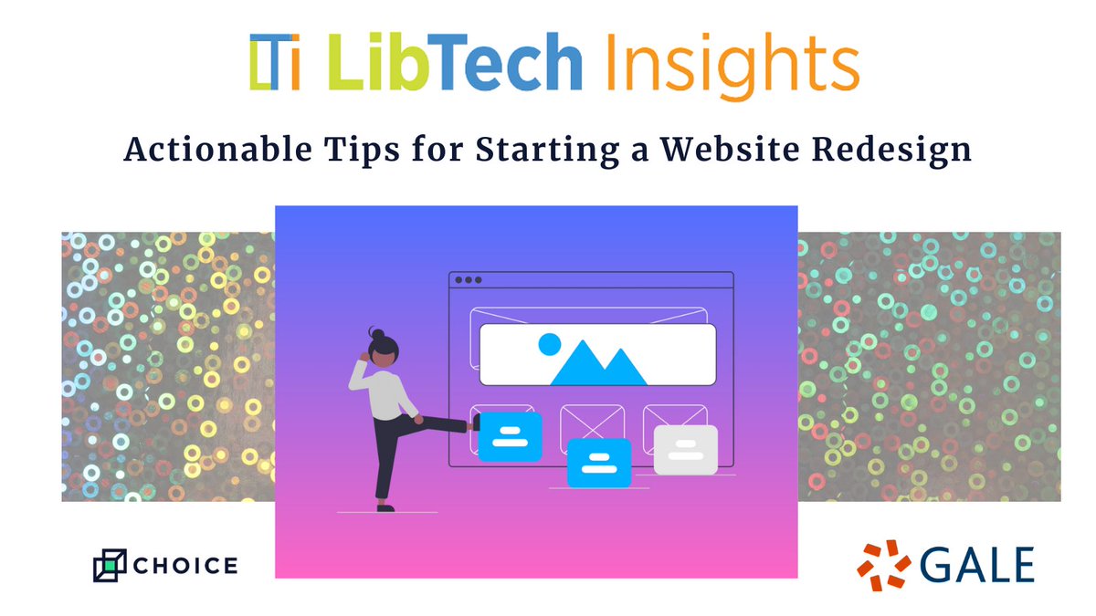 Choice_Reviews's tweet photo. New on #LibtechInsights blog:
Virginia Cononie, the Coordinator of Research at @USCUpstate walks us through starting a #library website redesign. https://t.co/QGmts7UHTk
With underwriting support from @galecengage
#IT #Edtech #UX #webdesign https://t.co/o91C6thYbA