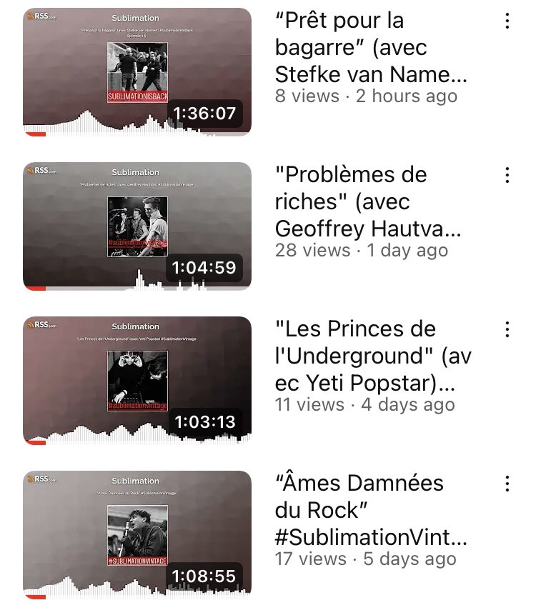 RogerTheShame's tweet photo. “Prêt pour la bagarre”, le podcast #SublimationIsBack sur le thème du hooliganisme (avec Stefke van Namen), a été ajouté au catalogue de Sublimation sur @YouTube.
Aussi quelques republications d’épisodes rock truculents de la série #SublimationVintage.
https://t.co/Lvz6nZOApR https://t.co/JmpmLXDjv2