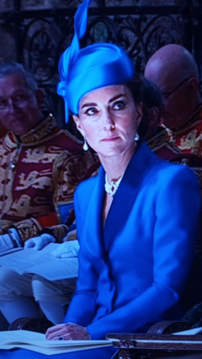 Catherine, HRH Duchess of Rothesay captured as I watched service of Thanksgiving in Edinburgh today. 

#Catherine #DuchessofRothesay #RoyalJewellery #Royalblue #PicoftheDay #Screencapture