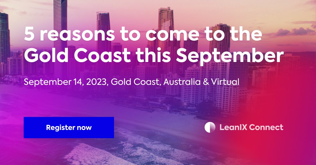 SAPLeanIX's tweet photo. Want to get exclusive insights into how established brands’ make impacts with #EA as a strategy? Here are 5 ways you can convince your company to let you attend #LeanIXConnect Summit APAC on Sep. 14: https://t.co/OA4OEKp9eJ.
Register here: https://t.co/52LhH6BrAT https://t.co/8HcBz6gfs7