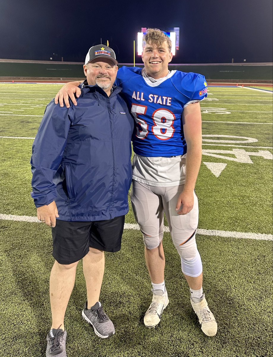 From a couple weeks ago, shoutout to <a href="/NoCoCoachB/">Coach Brown 🏈</a> and <a href="/ChaseHeck4/">Chase Heck</a> for representing the squad at the All-State game and getting the victory as well!