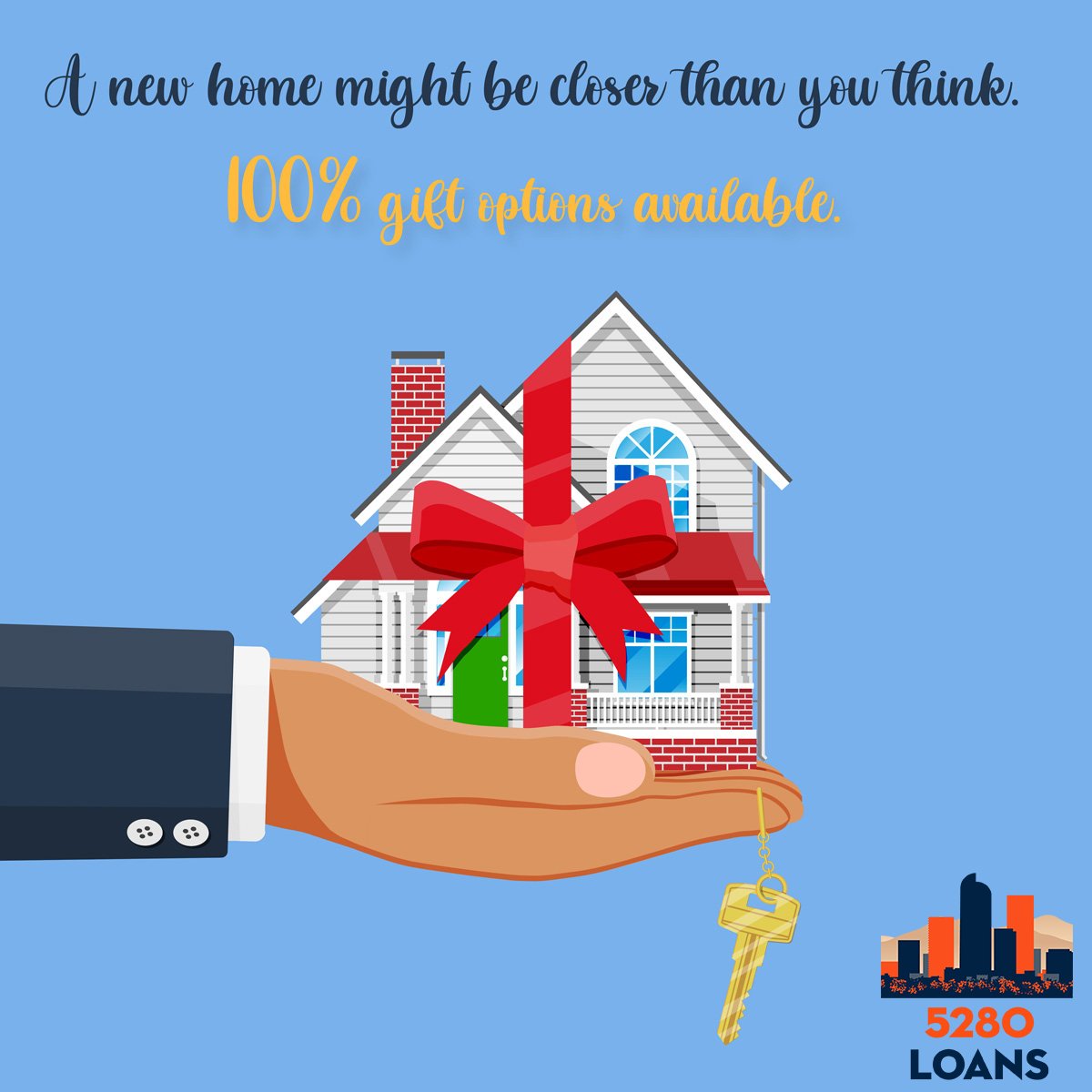 5280Loans's tweet photo. If you don’t have money for a down payment, you could still get a home using gift funds. Ask us about our 100% gift options — contact us today! https://t.co/Z5jlpeNWo5 #5280Loans https://t.co/XuNsI7Zfnh
