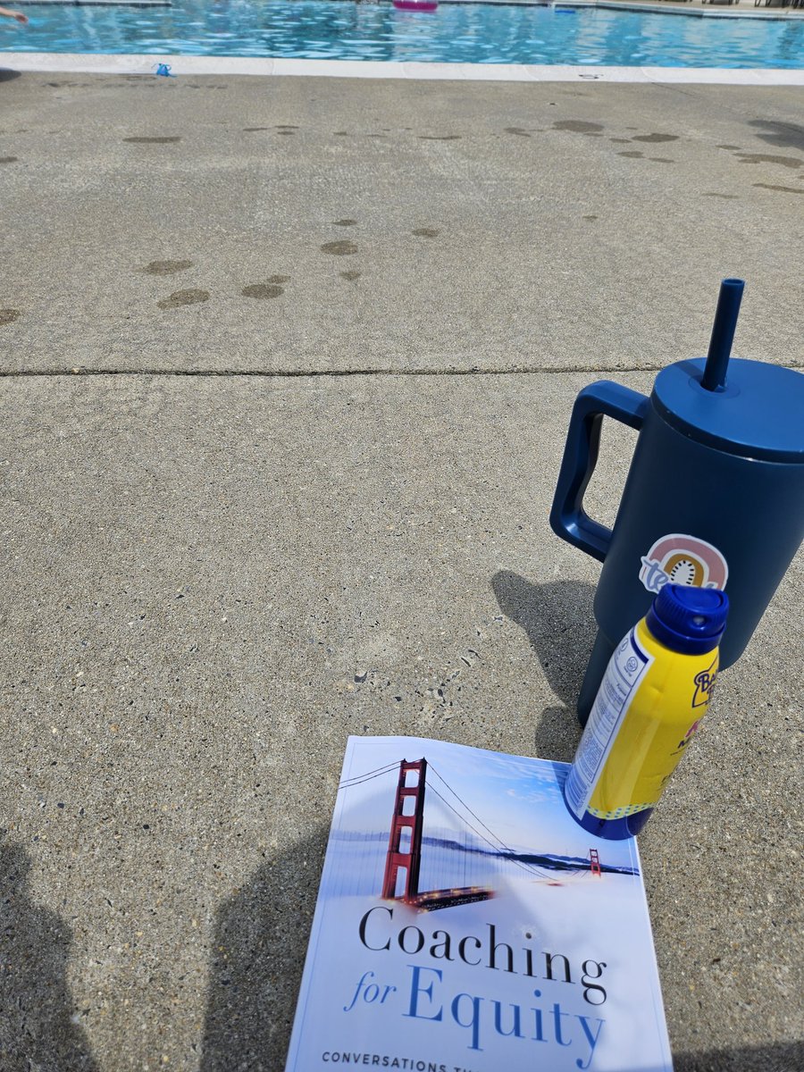 SeePinedaTeach's tweet image. A little poolside reading 📚  &quot;Bridging the gap between where we are and where we want -or need- to he requires us to learn together and talk to each other...&quot; #coachingforequity