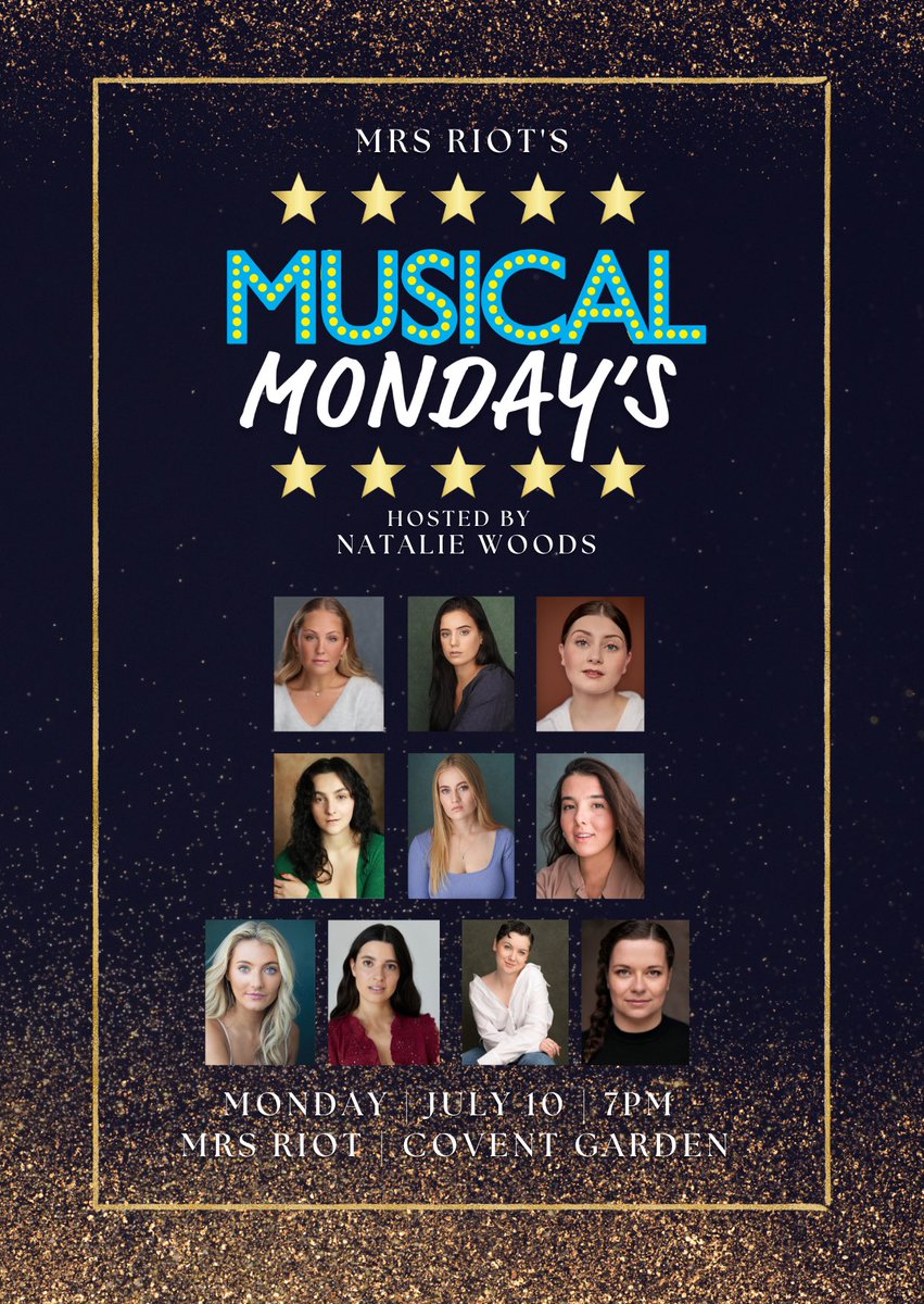 HELLO MUSICAL MONDAY LINEUP! 🥂

Look at our future stars 

Get tickets now you don’t want to miss out - mrsriotlondon.com/regular-events… ⭐️⭐️⭐️⭐️⭐️