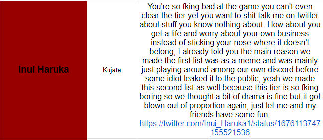XD when you have nothing to shit on you have to shit on the person's abilities haha big joke