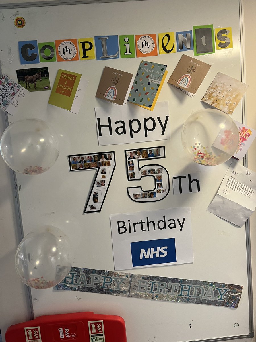 Happy 75th Birthday to the NHS from Malvern Neighbourhood Team 💙🥳🎂🎈🎉 #HappyBirthdayNHS #75years