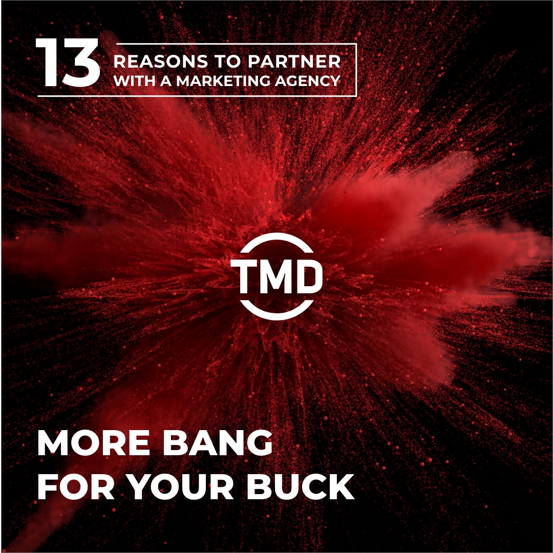 Reason #3 to partner with a #marketingagency ➡️ The math is simple: a team of experts is better value than a single full-time hire. Plus, addressing every brand need requires a big budget.

Let TMD be your solution: ow.ly/ruv050P3Uty