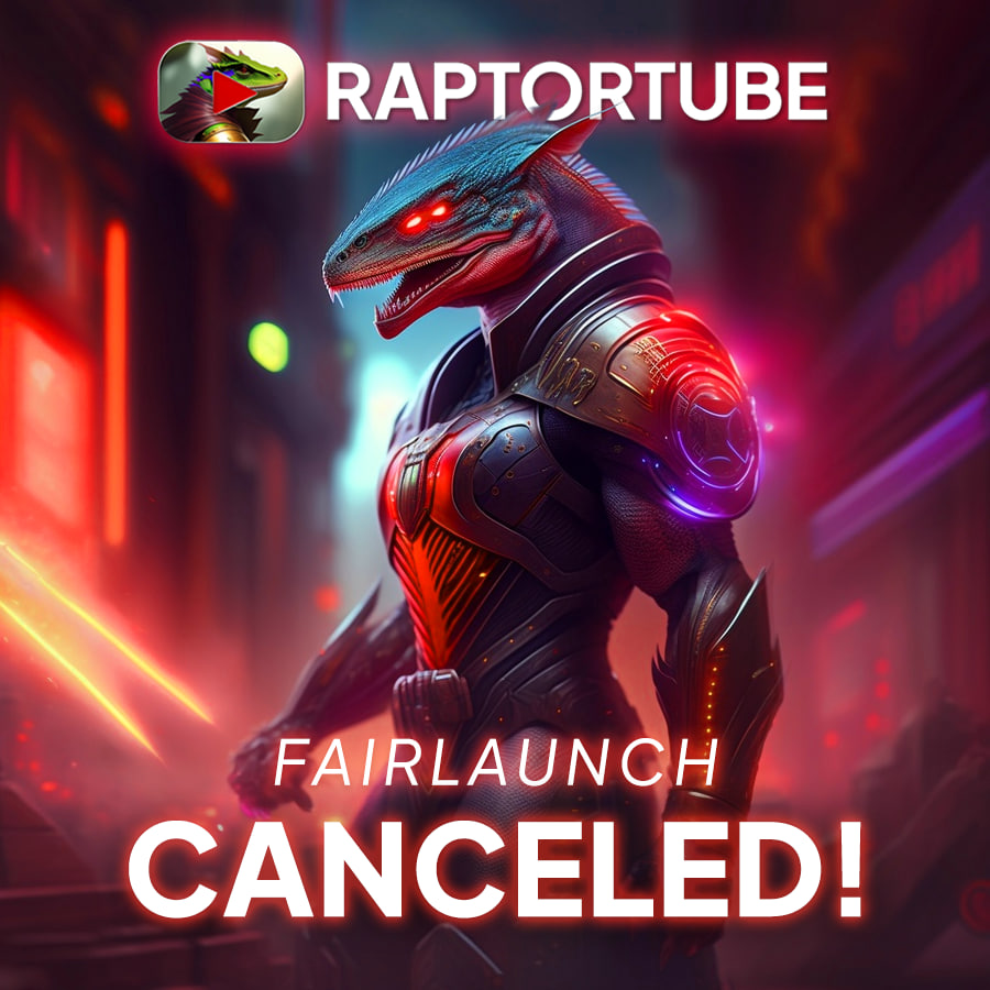 xpepe_erc20's tweet photo. 🌟 The RaptorTUBE fairlaunch has been canceled. You can now claim back your funds on Pinksale ✅

https://t.co/qC78Y6pz5i

Our team has decided to proceed with a stealth launch on Sunday (July 9th)

Stay tuned and continue to show your support 🆒

#RaptorTUBE https://t.co/6spBldhwCe