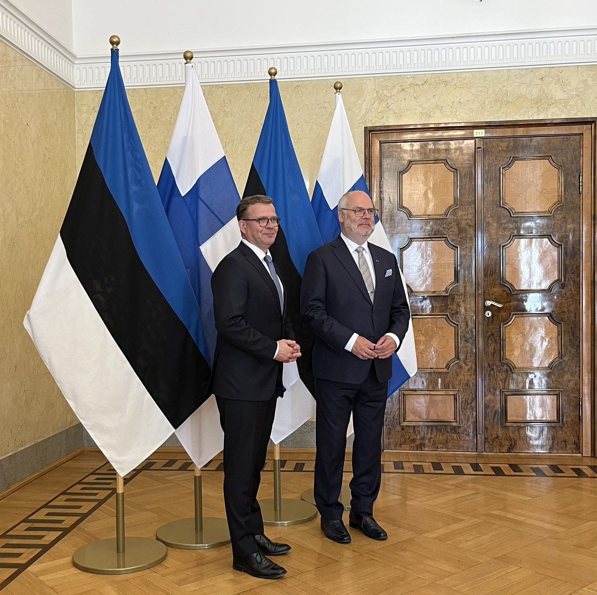 Prime Minister Petteri Orpo’s first bilateral visit to Tallinn. Estonia &amp; Finland  - close neighbours, partners in EU and Allies in NATO 👌<a href="/Ulkoministerio/">MFA Finland 🇫🇮</a>