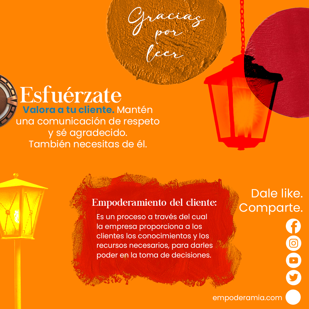 EmpoderaMIA's tweet photo. ¿Quieres saber cómo evitar el empoderamiento negativo del cliente?
7 claves para mejorar la participación de tu cliente . El éxito de un negocio está estrechamente ligado a los #clientes ℹ🧐#resiliencia #fidelizacióndeclientes.🤓😉 #Empoderamia #consejodeldía https://t.co/VRgB8VVGzX