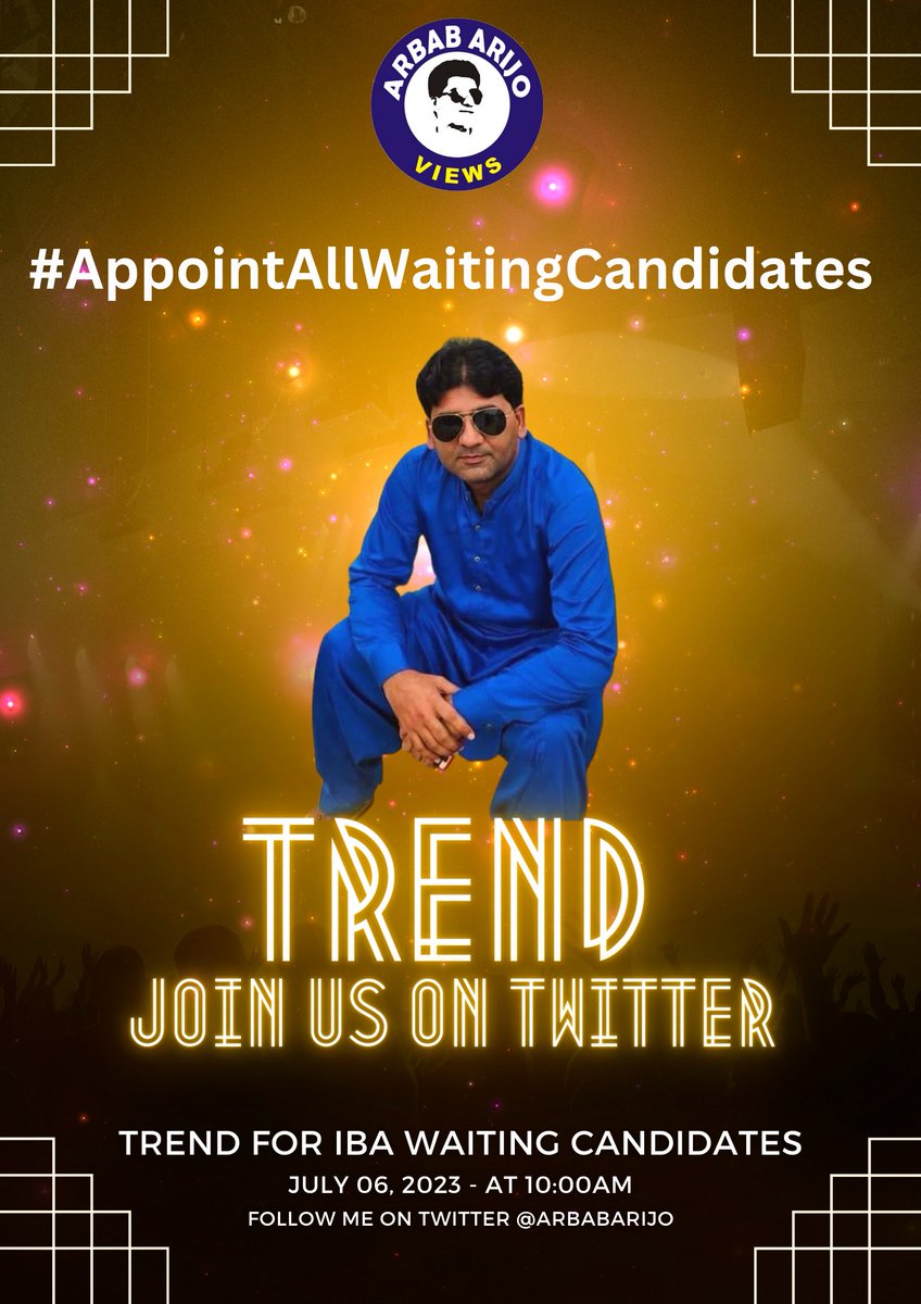 arbabarijo's tweet photo. Twitter Trend for IBA Test Pass Waiting Candidates 🔥
#AppointAllWaitingCandidates https://t.co/UcxzNHeTPw
