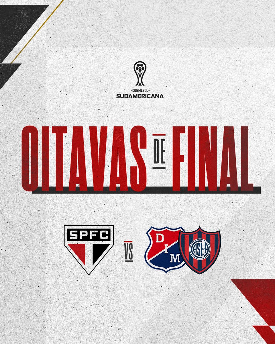 São Paulo FC on X: As oitavas da @SudamericanaBR: 🗓 IDA: 02/08 ou 03/08  ⚽️ San Lorenzo-ARG x São Paulo 🏟 Estádio Pedro Bidegain 🗓 VOLTA: 09/08 ou  10/08 ⚽️ São Paulo