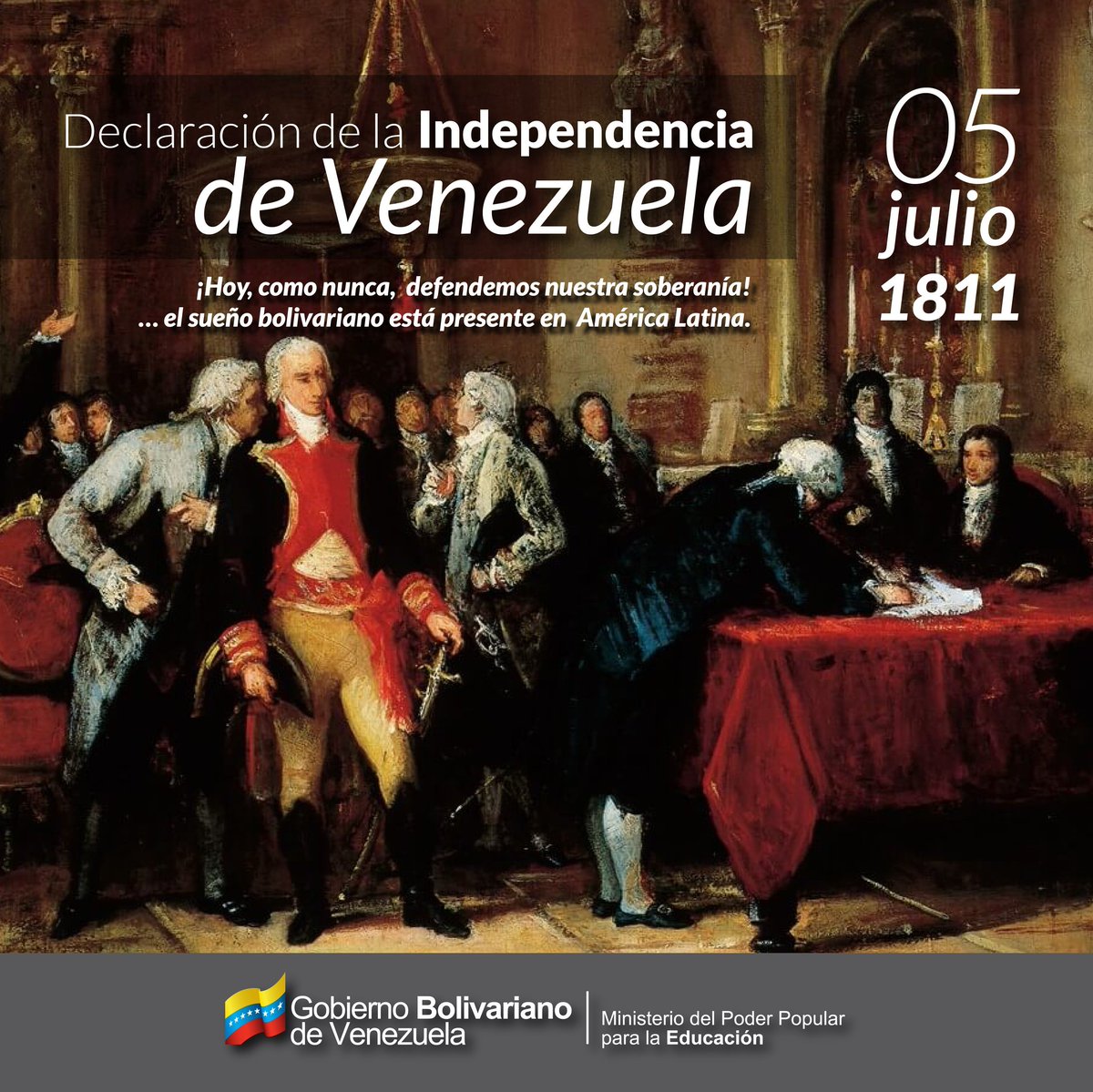 Dirección General De Educación Física Y Deporte (@dgefdmppe) on Twitter photo Hace 212 años se declara la Independencia de nuestra hermosa y amada Patria Venezuela, gracias a nuestros Héroes y Heroínas por hacernos LIBRES y SOBERANOS.<a href="/_LaAvanzadora/">Yelitze Santaella</a>
<a href="/WuikelmanAngelP/">Wuikelman Angel P.</a>
<a href="/NicolasMaduro/">Nicolás Maduro</a> <a href="/MPPEDUCACION/">MPPEDUCACION</a>
<a href="/ViceComunidades/">Viceministerio de Comunidades Educativas</a> #IndependenciaDeLaPatria Hace 212 años se declara la Independencia de nuestra hermosa y amada Patria Venezuela, gracias a nuestros Héroes y Heroínas por hacernos LIBRES y SOBERANOS.<a href="/_LaAvanzadora/">Yelitze Santaella</a>
<a href="/WuikelmanAngelP/">Wuikelman Angel P.</a>
<a href="/NicolasMaduro/">Nicolás Maduro</a> <a href="/MPPEDUCACION/">MPPEDUCACION</a>
<a href="/ViceComunidades/">Viceministerio de Comunidades Educativas</a> #IndependenciaDeLaPatria