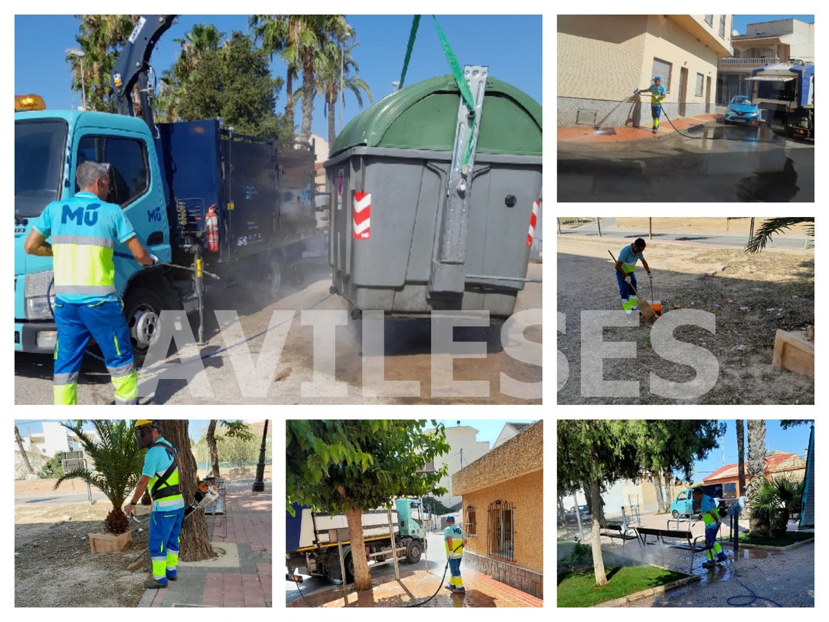 AytoMurcia's tweet photo. El #PlanRecupera continúa avanzando, llevando a todos los barrios y pedanías un plan de choque de limpieza, obras menores y la puesta a punto del alumbrado, parques y jardines. https://t.co/QfdOGtwLgp