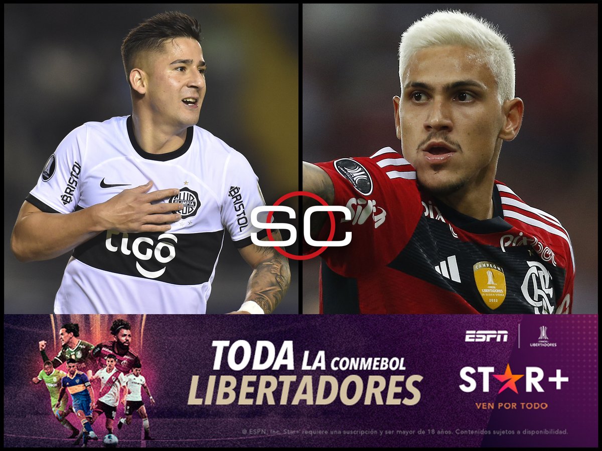 SC_ESPN's tweet photo. 🚨 ¡DUELO DE GIGANTES! 

⚽ OLIMPIA 
🆚
⚽ FLAMENGO 

🏆 Octavos de final 
📺 Mirá la CONMEBOL #Libertadores por #StarPlusLA https://t.co/cO8DnoJ8i5