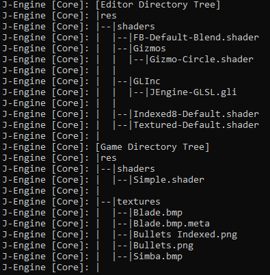 Might not look like much, but I got my new Virtual File System for my engine's new Asset System working! Well at least working in that it builds the directory tree correctly. #gamedev #programming #cplusplus