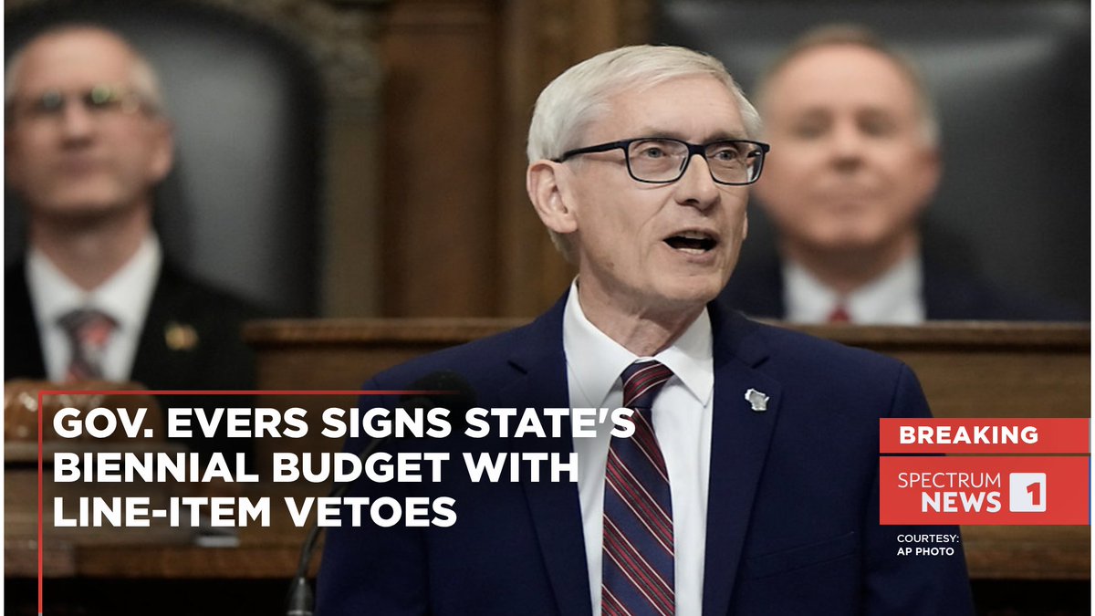 BREAKING NEWS: Gov. Tony Evers has signed the state's 2023-25 biennial budget with "substantial improvements" by his vetoes. 

Get the latest budget updates: specne.ws/Ckw1WV