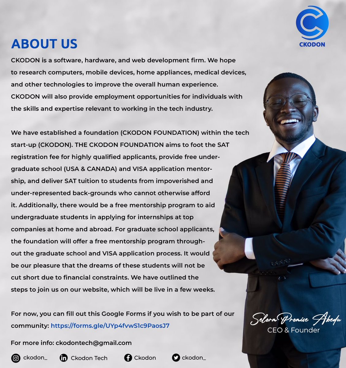 _ckodon's tweet photo. About us  #ckodon #theckodonfoundation https://t.co/3NtU8Gl3mc