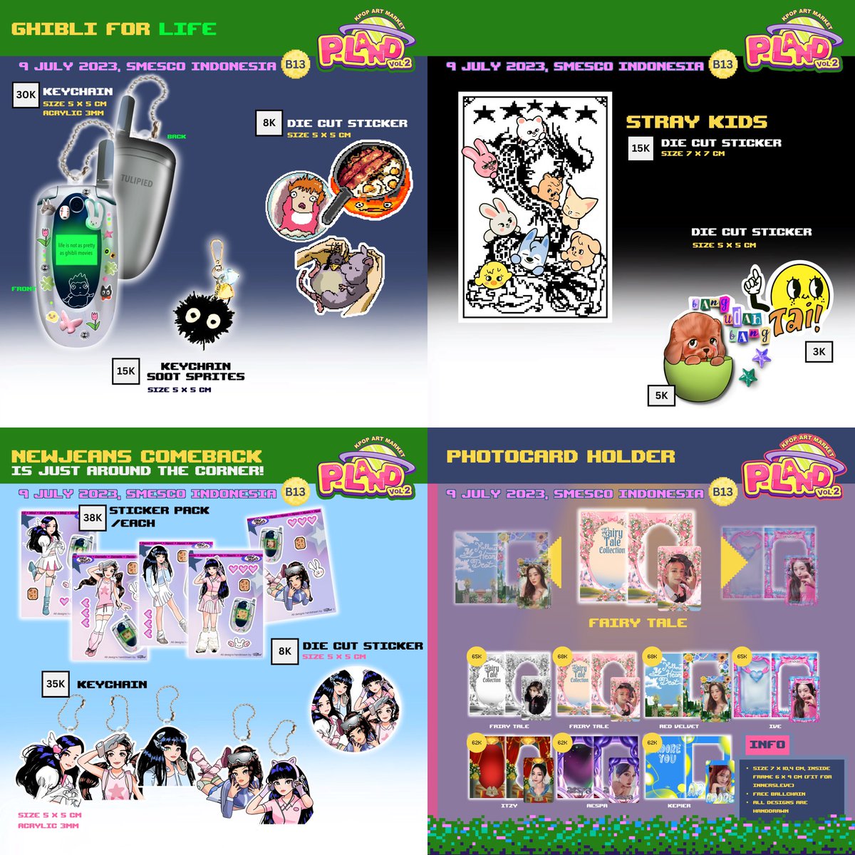 hellooww!! we’re happy to announce that Tulipied will goes to P-LAND Vol.2😆

📍 SMESCO Indonesia
🗓️ Sunday, 9 July 2023
💁🏼‍♀️ Booth B13

t. ghibli skz straykids newjeans nj aespa nct dream rv red velvet kep1er itzy ive
#plandvol2_fanshopcatalog #plandvol2_fanshop