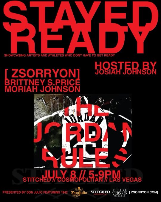 KingJosiah54's tweet photo. If you at Summer League this weekend pull up to our “STAYED READY” art show at Stitched in the Cosmopolitan this Saturday from 5-9pm…
The show features some incredible artists and we got snacks and libations! https://t.co/hbGUPhMGKg
