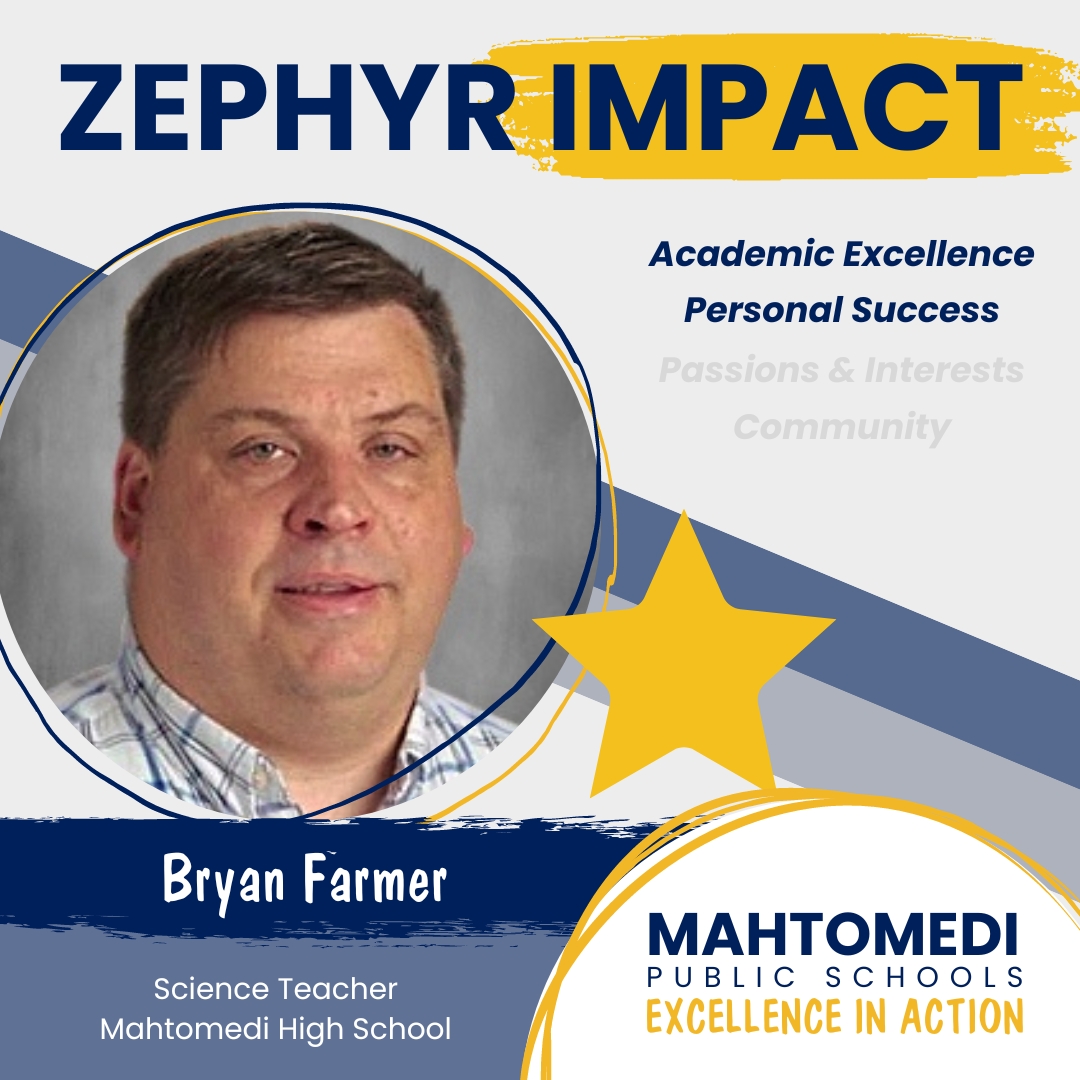 Mahtomedi staff challenge students to excel their learning. 💛💙

Mahtomedi High School student Ishana Didwania shared a note of appreciation for Science Teacher Bryan Farmer. “Mr. Farmer has helped me discover a passion for science that I never knew I had!”

#WeAre832