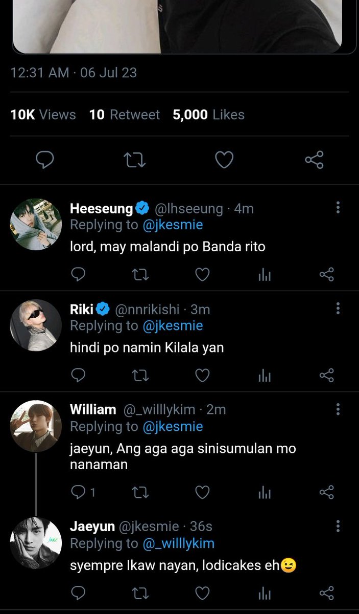 _khatywrites's tweet photo. Chasing Until You're Mine
 a #sunjake few tweets/short au wherein...

Jaeyun(sjy) having a big fat crush on William(ksn) and jaeyun been trying to win William's heart. https://t.co/dlSdzQZchZ