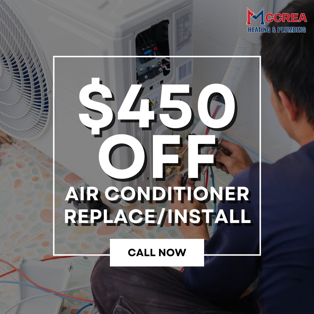 Beat the summer heat with $450 off air conditioner replacement/installation.

Upgrade to a more efficient and powerful AC system for a cool and comfortable home. Contact us for a consultation! ❄️🌞 

#AirConditionerUpgrade #SummerPromotion