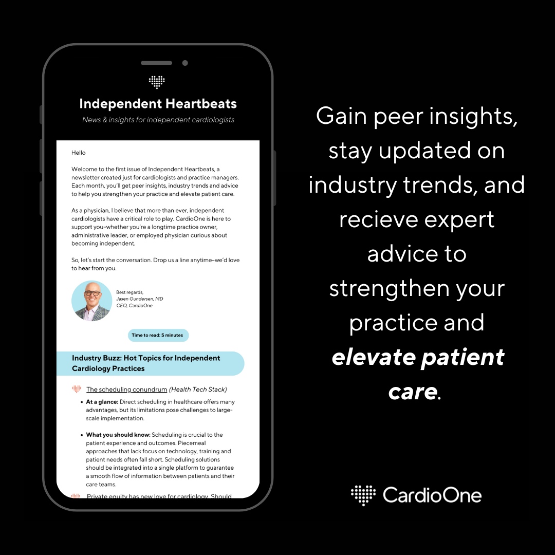 Cardio_One's tweet image. Introducing Independent Heartbeats, the ultimate newsletter curated exclusively for cardiologists like you. Stay in the loop with the latest peer insights, industry trends, and expert advice to advance your practice and provide exceptional patient care.