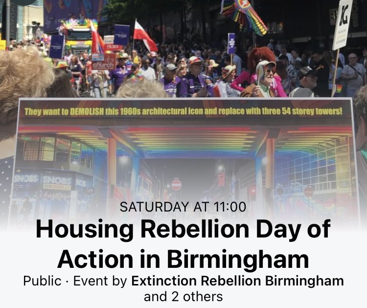 BalsallHeathXR's tweet image. Join @xrbham @brutifulbrum @zerocarbonhouse 11am-1pm Saturday 8th July  to raise some noise 🥁📢 to SAVE SMALLBROOK RINGWAY CENTRE #retrofitdontdemolish #saveembodiedcarbon 
#locallylisted Meet junction of Hurst St and Smallbrook Ringway @snobsnightclub @brumhippodrome @beyondfft