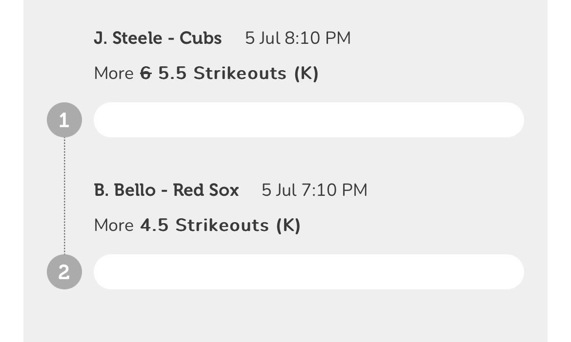WPicks_'s tweet photo. ParlayPlay 🧪🧪

You can shift one line a day down or up on here 🔑 

We dropped steele to avoid a push 
O 5.5/6 Ks 

Link &amp; referral code below for the app👇 

https://t.co/Bd5s0DRj9V

Code: WPicks  2x your 1st deposit + bonus!

#SportsGambling #GamblingTwitter #ParlayPlay #MLB https://t.co/5v1ozkUhjv