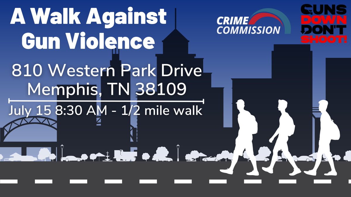 Step up, take a stand, and take a Walk Against Gun Violence. Join <a href="/memcrimecomm/">The Crime Commission</a> July 15 <a href="/8/">.</a>:30 AM as we raise awareness and help create a safer future for all. Walk with purpose, walk with hope, and walk for change. #ad @901Fund