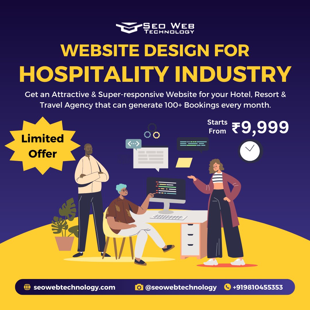 seoindiatech's tweet photo. Do you want a website for your travel agency, hotel, resort or villa then contact us. We are experts in building websites for the hospitality industry.

Please contact us for more information.

#TravelAgency #TourOperator #TravelWebsite #WebsiteDesigning #Business https://t.co/0zIWVHxJX3