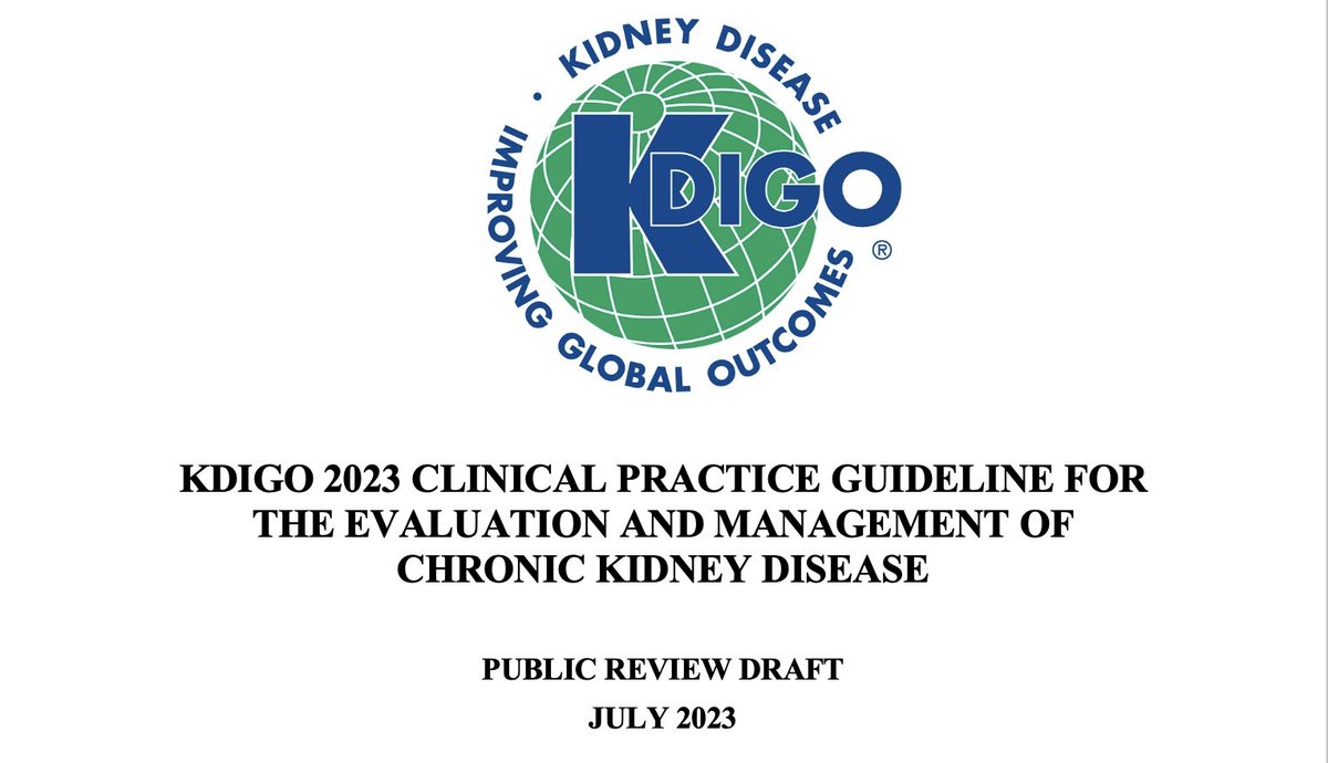 The KDIGO 2023 CKD Guideline is now available for public review. KDIGO invites you to review this guideline and share your feedback. Based on your input, KDIGO will prepare a final revised version for publication. Please submit comments by Monday, July 24. Download the 2023 CKD…