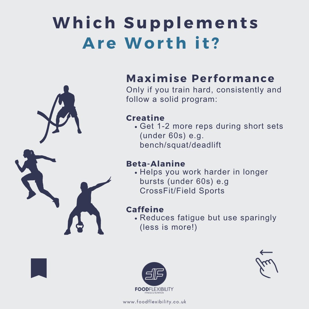 FoodFlexibility's tweet image. Do you know exactly why you're taking a supplement 💪🌱

If you're wondering if supplements work and which ones are worth the cash, use the slides to debunk some myths! 💊💰

#FoodFlexibility #EatForPerformance #Supplements #Health #EvidenceBasedSupplements