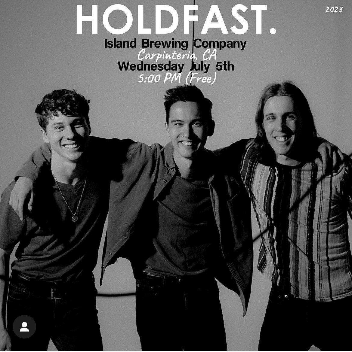 Cool band alert! This is not a drill! Happening today. Holdfast plays 5-8 pm!