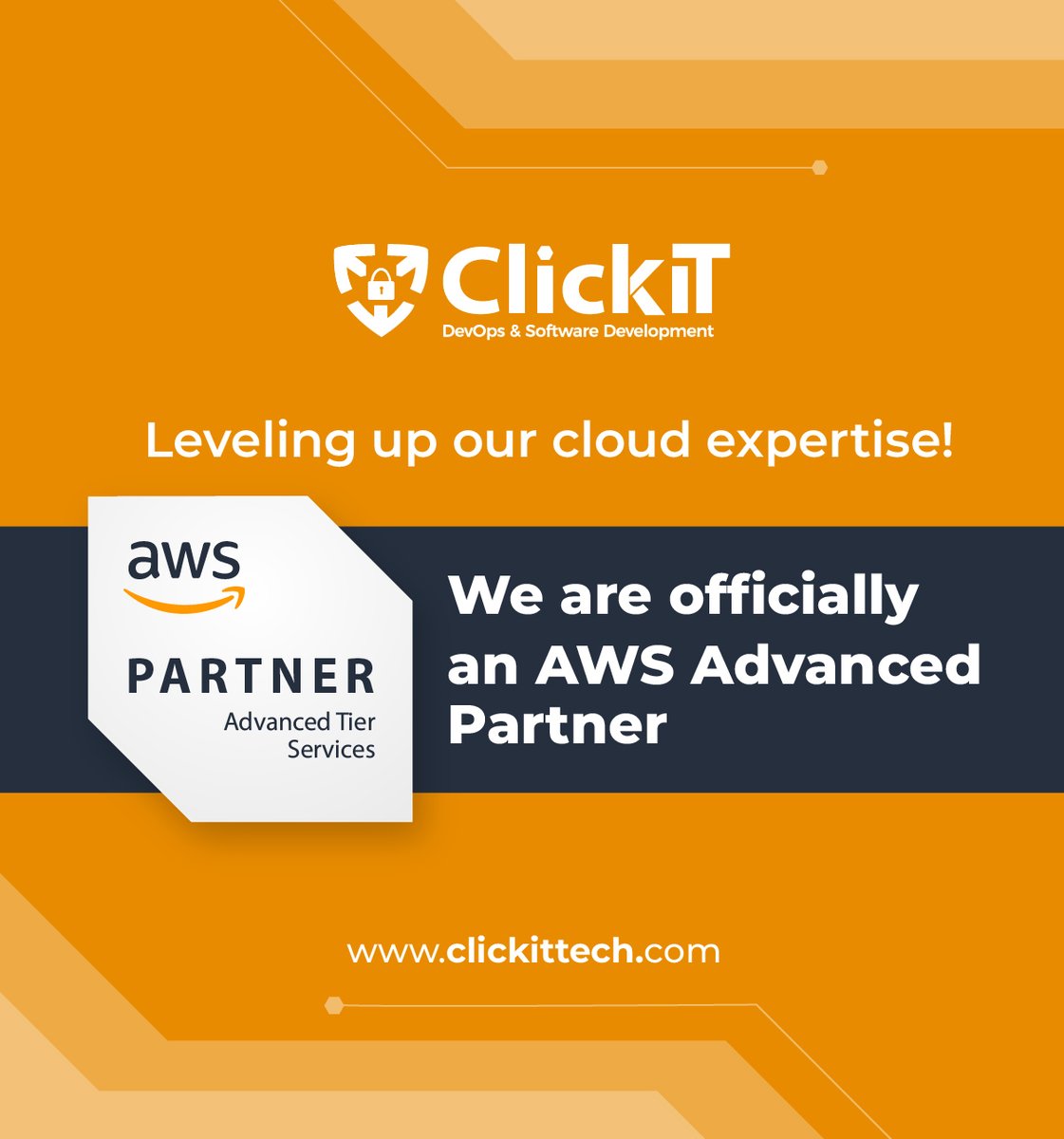 ClickIT_Tech's tweet image. Introducing our new AWS Advanced Partner status! 🎉
We're thrilled to announce that we have achieved the prestigious #AWS Advanced Partner designation
As an #AWSAdvancedPartner, we are empowered to bring you even greater expertise, innovation, and support for your cloud journey
