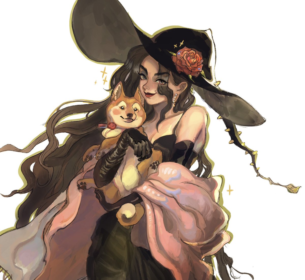 a very fancy witch