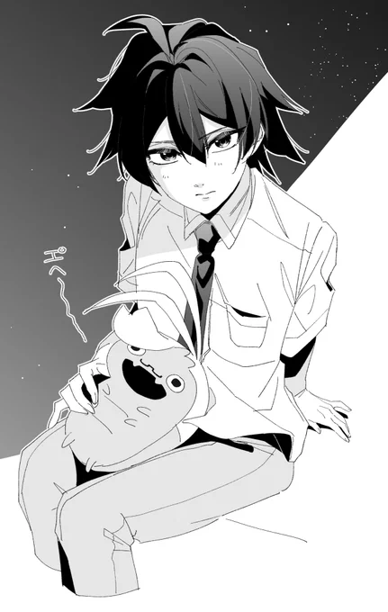 ちょっと仏頂面なリク君。

#害虫紳士 