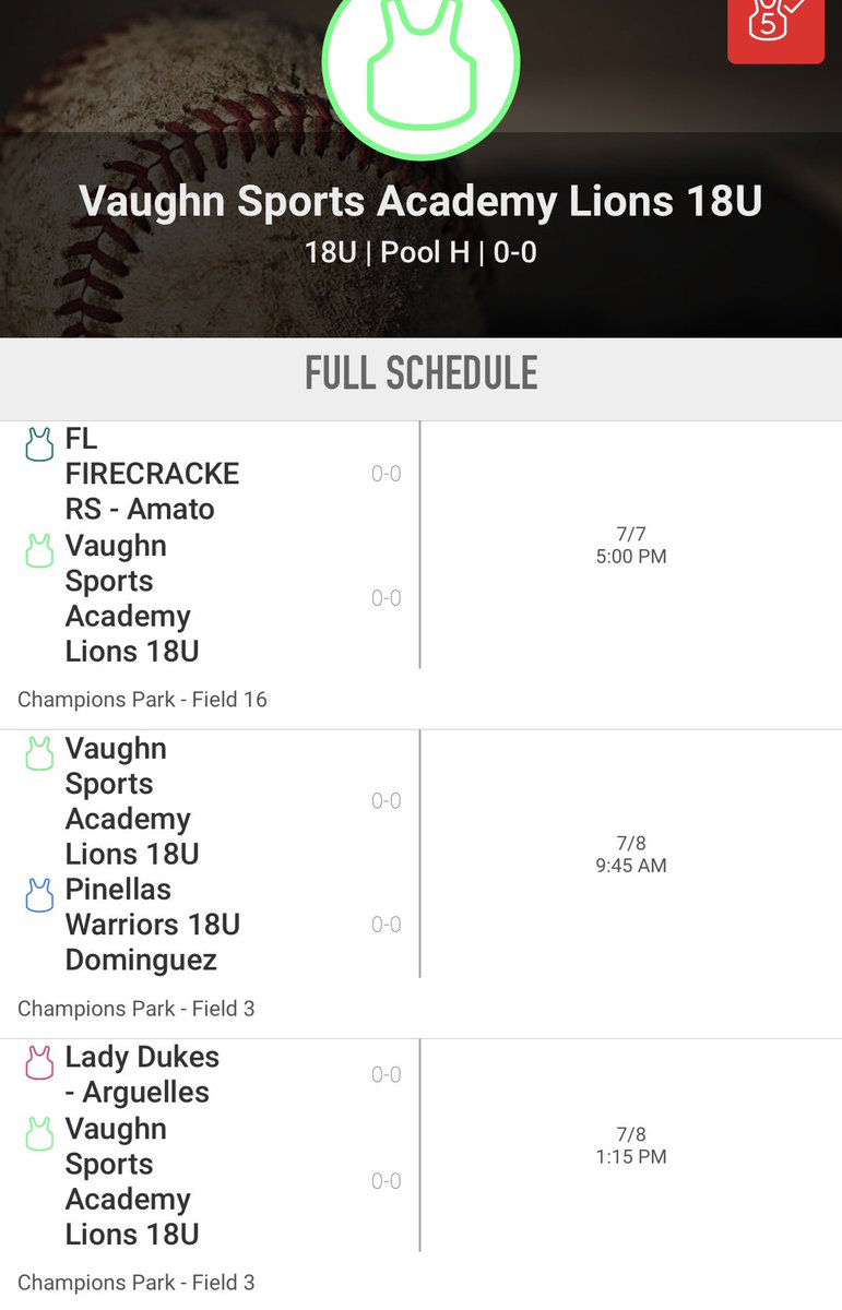 Our schedule for FL PGF Battle on the Diamond at Champions Park in Newberry! Looking forward to a great weekend. <a href="/vaughnsports42/">Vaughn Sports Academy</a> <a href="/CoachMonti0105/">Mark Montimurro</a>