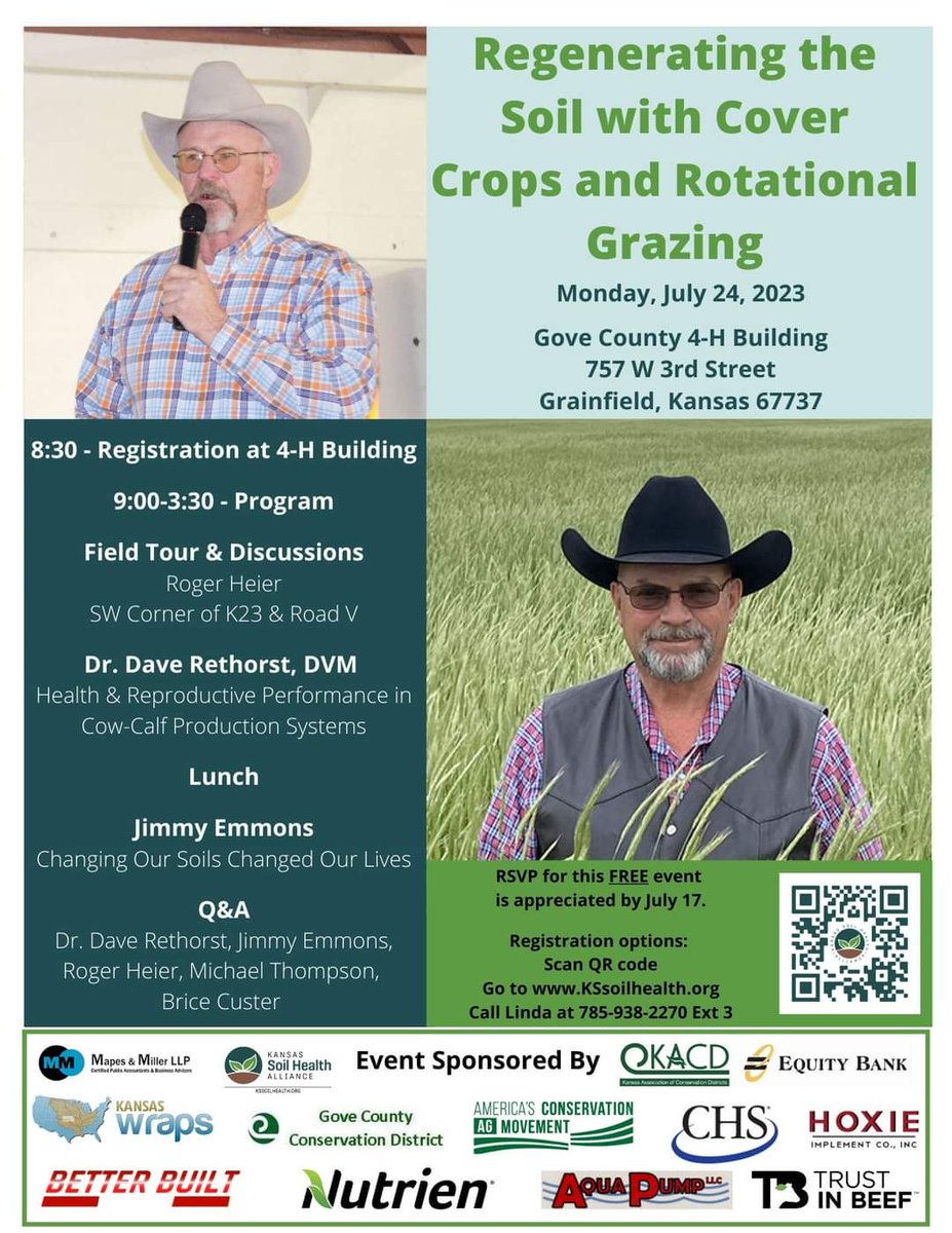 A great learning opportunity coming up in Grainfield KS!