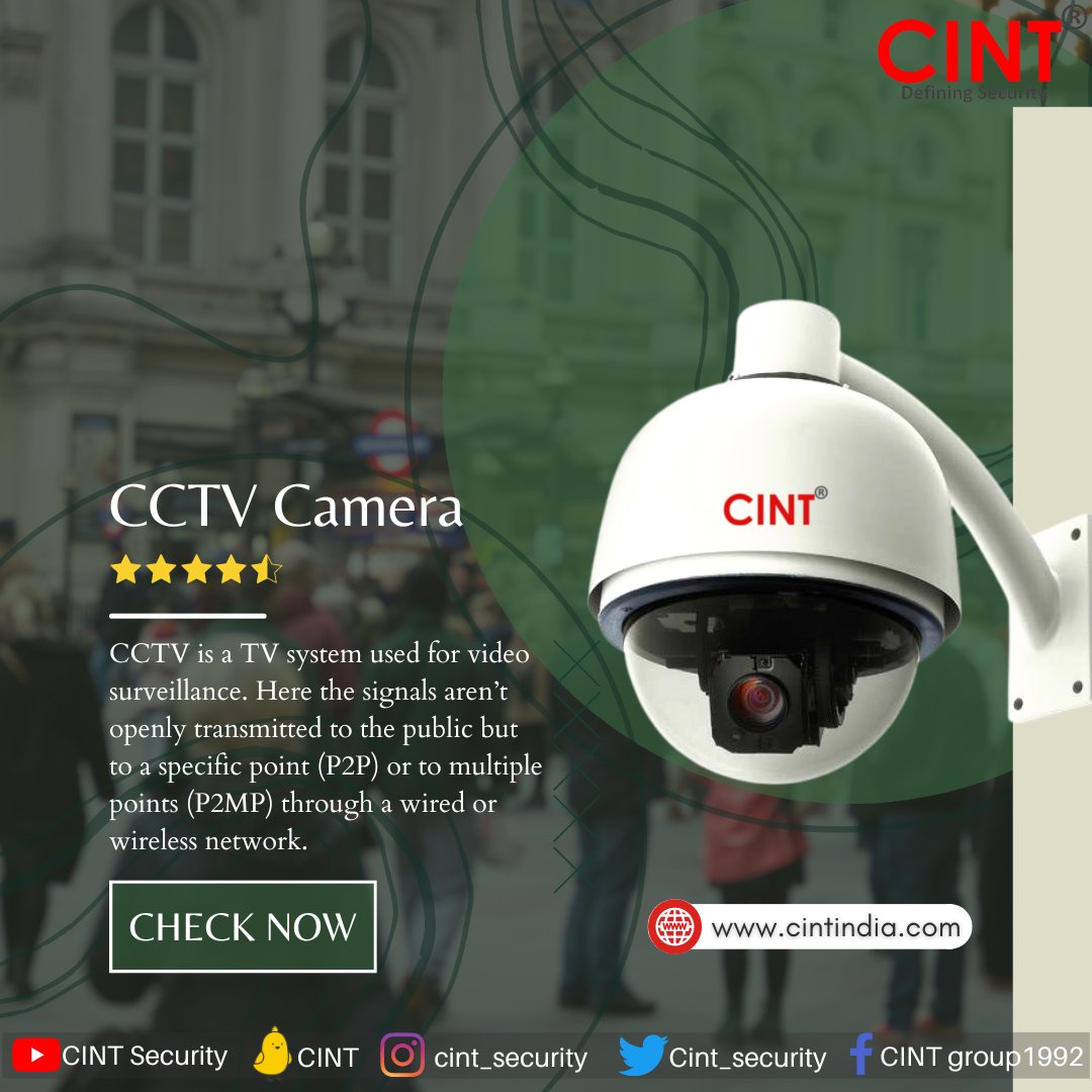 Cint_Security's tweet image. Having a #CCTV camera installed at your #premises will act as a serious deterrent to criminals and anyone carrying out illegal activities.
.
#security #cintsecurity